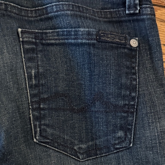 7 For All Mankind Dark Blue Straight leg Jeans - Picture 5 of 7